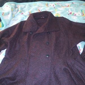 Burgundy pemplum jacket
